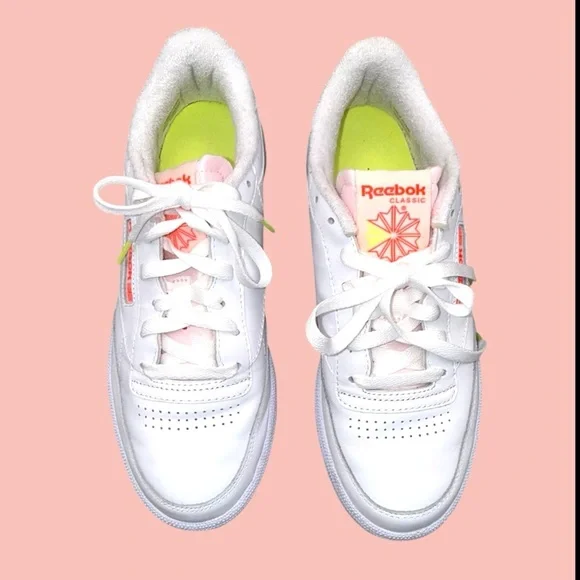 REEBOK Club C 85 - White Orange Flare (Women's 10) - Picture 5 of 12